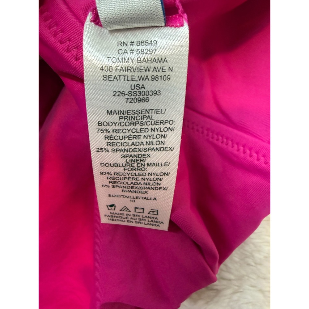 Tommy Bahama Swimsuit Women 10 Palm Modern Deep V-Neck One Piece NEW - Picture 4 of 4